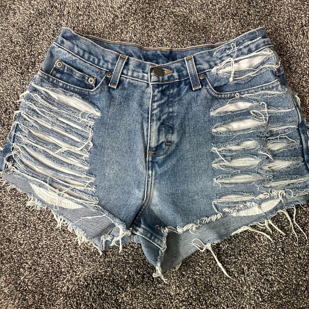Coal N Terry Distressed Shorts